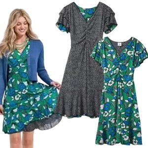 Cabi Reversible Comic Strip Floral Enchanting 6148 Celebrate Dress Women’s M